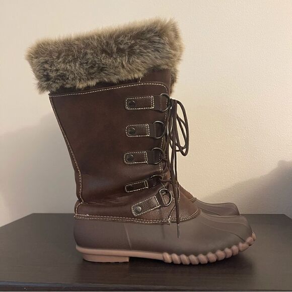 Yuu Fiona mid calf brown boots size 7 - Picture 4 of 7